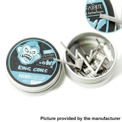 Coil Father Prebuilt King Coils NI80 26GA x 3 + 38GA (3mm/5 Wraps) N82 - 0.2ohm