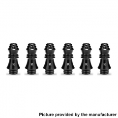 Authentic KIZOKU Chess Series 21.1mm Replacement 510 Drip Tip for RDA / RTA/ RDTA / Sub-Ohm Tank Atomizer 6pcs - Black King