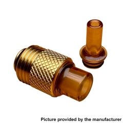 Across Intan Grip Style Base + MTL / DL Drip Tip Kit for SXK BB Billet Box Vape Mod Kit - Gold Brown