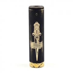 Pur Bloodsport Dagger Style 26mm 18650/20700/21700 Hybrid Mechanical Mod - Frosted Black