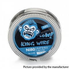 Authentic Coil Father King N85 Wire Spool for RBA / RDA / RTA/RDTA - NI80 0.3 x 3 + 0.1 (28GA x 3 + 38GA) 5.3ohm/ft (5m/15ft))