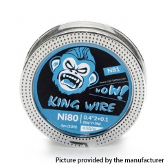 Authentic Coil Father King N81 Wire Spool for RBA / RDA / RTA/RDTA - NI80 0.4 x 2 + 0.1 (26GA x 2 + 38GA) 4.5ohm/ft (5m/15ft))