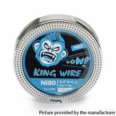 Authentic Coil Father King N82 Wire Spool for RBA / RDA / RTA/RDTA - NI80 0.4 x 3 + 0.1 (26GA x 3 + 38GA) 3ohm/ft (5m/15ft))