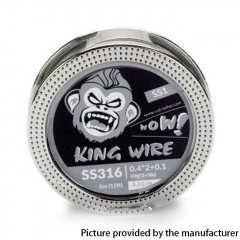 Authentic Coil Father King SS1 Wire Spool for RBA / RDA / RTA/RDTA - 316SS 0.4 x 2 + 0.1 (26GA x 2 + 38GA) 3.2ohm/ft (5m/15ft))