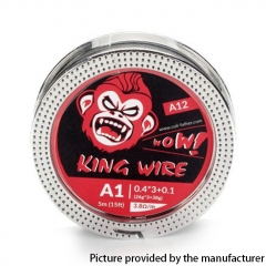 Authentic Coil Father King A12 Wire Spool for RBA / RDA / RTA/RDTA - A1  0.4 x 3 + 0.1 (26GA x 3 + 38GA), 3.8ohm/ft (5m/15ft))