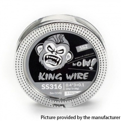 Authentic Coil Father King SS2 Wire Spool for RBA / RDA / RTA/RDTA - 316SS 0.4 x 3 + 0.1 (26GA x 2 + 38GA) 2.1ohm/ft (5m/15ft))
