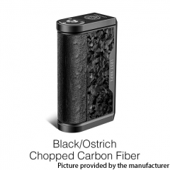 Authentic Lost Vape Centaurus DNA 250C 200W TC VW Box Vape Mod - Black /Ostrich Chopped Carbon Fiber
