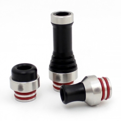 SXK Hussar Style GR Tip Straight + MTL DT R + DT Long 510 Drip Tip Set for RDA / RTA / RDTA / Sub-Ohm Tank - POM + 316SS (3 PCS) - Transparent