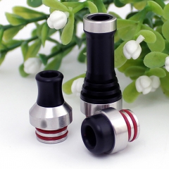 SXK Hussar Style GR Tip Straight + MTL DT R + DT Long 510 Drip Tip Set for RDA / RTA / RDTA / Sub-Ohm Tank - POM + 316SS (3 PCS) - Transparent