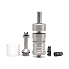 ULTON Fev V4S+ Style 23mm RTA Rebuildable Tank Vape Atomizer 4.5ml - Silver