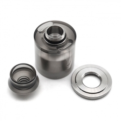 Replacement Top Cap Tank Tube Nano Kit w/ Drip Tip for Taifun Typhoon GT4S GT 4S IV S Style RTA 2.9ml - Silver + Black