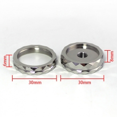 SXK Diamond 510 Thread Adapter & Decorative Ring for SXK Stickman SLGT V2 Gera GT Style VW Box Mod - 8 x 30mm + 6 x 30mm (2 PCS)