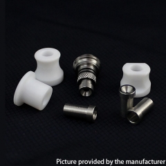 SXK Mission Tips Integrated Whistle Style Drip Tip Mouthpiece + Base for SXK BB Box Mod - Transparent