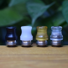 SXK Mission Tips Integrated Whistle Style Drip Tip Mouthpiece + Base for SXK BB Box Mod - Transparent