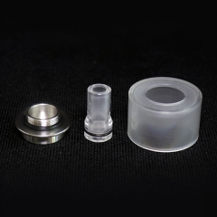 SXK Tank Tube + Top Cap + Drip Tip Opped Kit for Holy Atty Patibulum Unleashed Style MTL RTA - Translucent