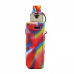 Silicone Protective Case for Voopoo Drag S AB144 w/Lanyard - Rainbow