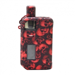Silicone Protective Case for Smok Fetch Pro Pod w/Lanyard - Red Skull