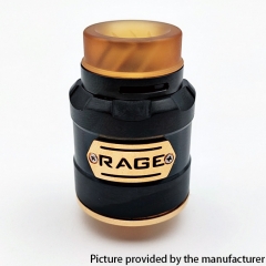 Authentic 5GVAPE Rage 316SS 24mm RDA w/BF Pin - Black