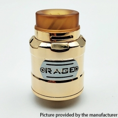 Authentic 5GVAPE Rage 316SS 24mm RDA w/BF Pin - Gold