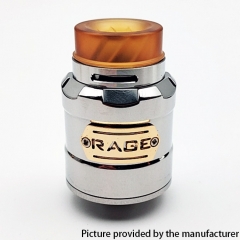 Authentic 5GVAPE Rage 316SS 24mm RDA w/BF Pin - Silver