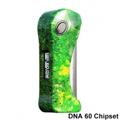 Authentic ULTRONER Alieno 60W 18650 Stablized Wood TC VW Box Mod(DNA 60 Chip) - Green