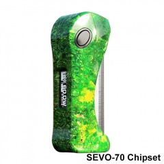 Authentic ULTRONER Alieno 70W 18650 Stablized Wood TC VW Box Mod(SEVO 70 Chip) - Green