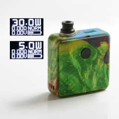 Authentic SXK Bantam Revision 30W VW Variable Wattage Box Vape Mod Kit w/o 18350 Battery - Green Yellow