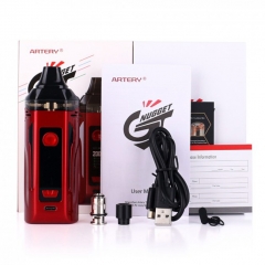 (Ships from HK)Authentic Artery Nugget GT 200W VW Box Mod Pod System Vape Starter Kit 8ml - Blue
