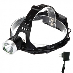Vazzling 1800 Lumens CREE XM-L T6 U2 3 Modes Super Bright Headlamp with Adjustable Base Cree LED Lamp Headlight Bicycle Light w/ AC Charger - Silver