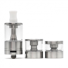 Dvarw MTL FL Facelift 22mm Style RTA Vape Atomizer w/ 11 x Hole Inserts + 2 x Spare Tanks - Silver