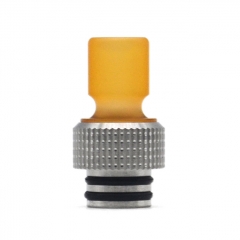 Authentic Auguse CG V2 510 Drip Tip for RBA / RTA / RDA Vape Atomizer - Yellow + Silver α