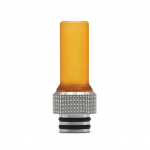 Authentic Auguse CG V2 510 Drip Tip for RBA / RTA / RDA Vape Atomizer - Yellow + Silver μ