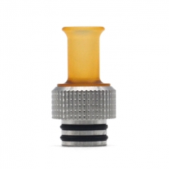 Authentic Auguse CG V2 510 Drip Tip for RBA / RTA / RDA Vape Atomizer - Yellow + Silver β