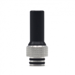 Authentic Auguse CG V2 510 Drip Tip for RBA / RTA / RDA Vape Atomizer - Black + Silver μ