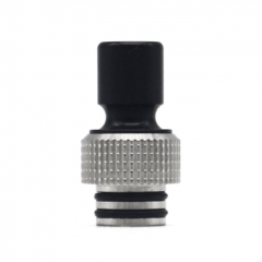 Authentic Auguse CG V2 510 Drip Tip for RBA / RTA / RDA Vape Atomizer - Black + Silver α