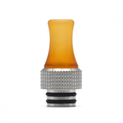 Authentic Auguse CG V2 510 Drip Tip for RBA / RTA / RDA Vape Atomizer - Yellow + Silver ε