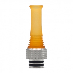 Authentic Auguse CG V2 510 Drip Tip for RBA / RTA / RDA Vape Atomizer - Yellow + Silver γ