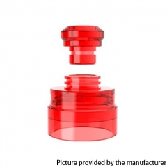 Authentic Yachtvape Claymore RDA Replacement Top Cap + Drip Tip - Translucent Red