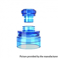 Authentic Yachtvape Claymore RDA Replacement Top Cap + Drip Tip - Translucent Blue