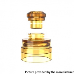 Authentic Yachtvape Claymore RDA Replacement Top Cap + Drip Tip - Translucent Amber