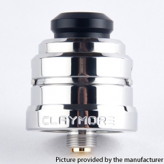 Authentic Yachtvape Claymore 24mm RDA w/BF Pin - Polished Silver