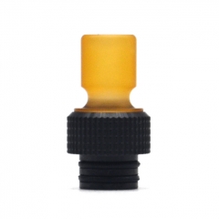 Authentic Auguse CG V2 510 Drip Tip for RBA / RTA / RDA Vape Atomizer - Yellow + Polished Black α