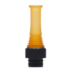 Authentic Auguse CG V2 510 Drip Tip for RBA / RTA / RDA Vape Atomizer - Yellow + Polished Black γ