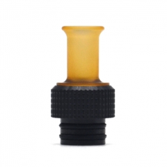Authentic Auguse CG V2 510 Drip Tip for RBA / RTA / RDA Vape Atomizer - Yellow + Polished Black β