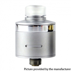 Authentic BP Mods Bushido V3 22mm RDA w/ BF Pin - Frosted Silver + Glossy Silver