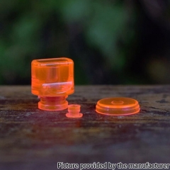 Never Normal Whistle V2 Style 510 Drip Tip + Button + Small Button for dotAIO Pod PMMA - Fluo Orange