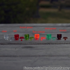 Never Normal Whistle V2 Style 510 Drip Tip + Button + Small Button for dotAIO Pod PMMA - Clear