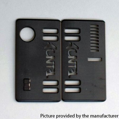 Kontrl Style Replacement Front + Back Door Panel Plates w/ Black Button for dotMod dotAIO Pod System 2pcs - Black
