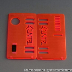Kontrl Style Replacement Front + Back Door Panel Plates w/ Black Button for dotMod dotAIO Vape Pod System 2pcs - Orange