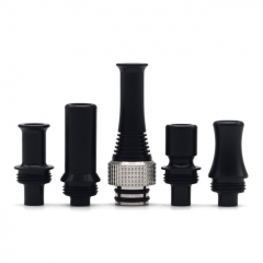 Authentic Auguse CG V2 510 Drip Tip Kit for RBA / RTA / RDA Vape Atomizer - Black + Silver